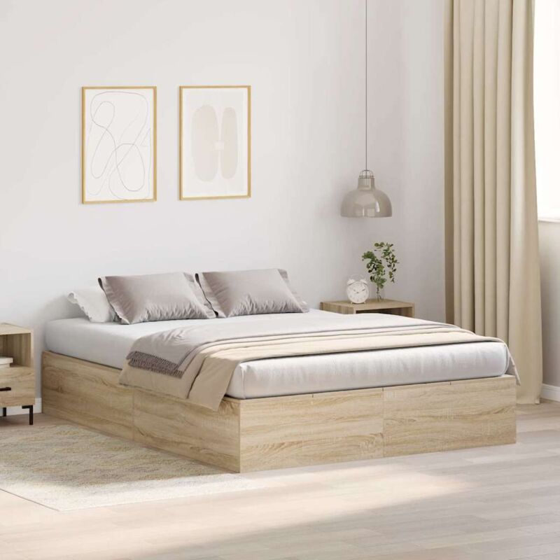 foto del prodotto struttura del letto rovere sonoma 190 x 140 x 31.5 cm - vidaxl