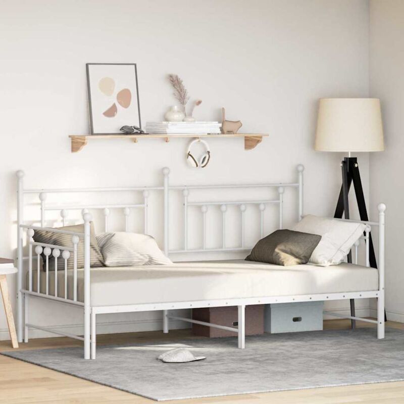 foto del prodotto struttura lettino con letto estraibile bianco 90x200 cm acciaio