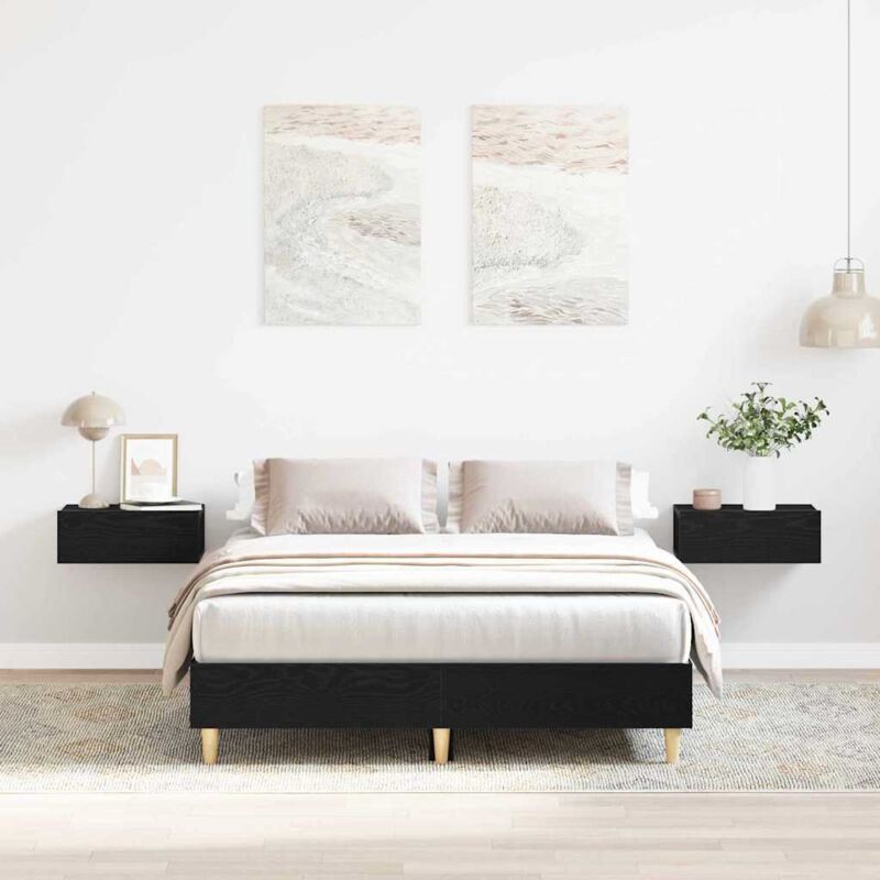 foto del prodotto struttura letto 120x190 cm rovere nero in legno ingegnerizzato vidaxl