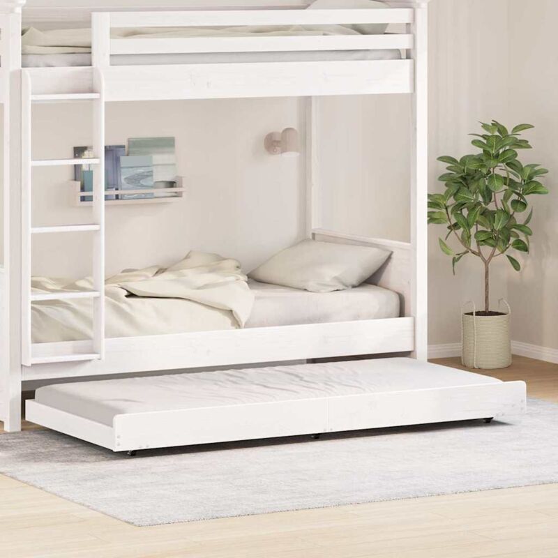foto del prodotto struttura letto bianco legno di pino 75 x 190 cm pieghevole vidaxl