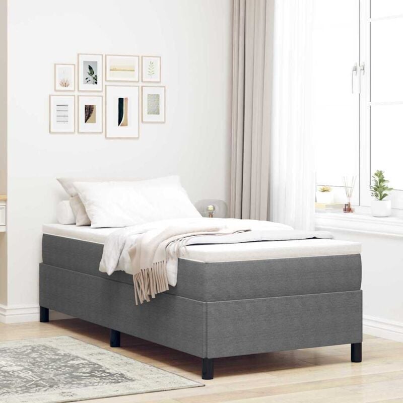 foto del prodotto struttura letto grigio chiaro 80x200 cm tessuto a velluto vidaxl