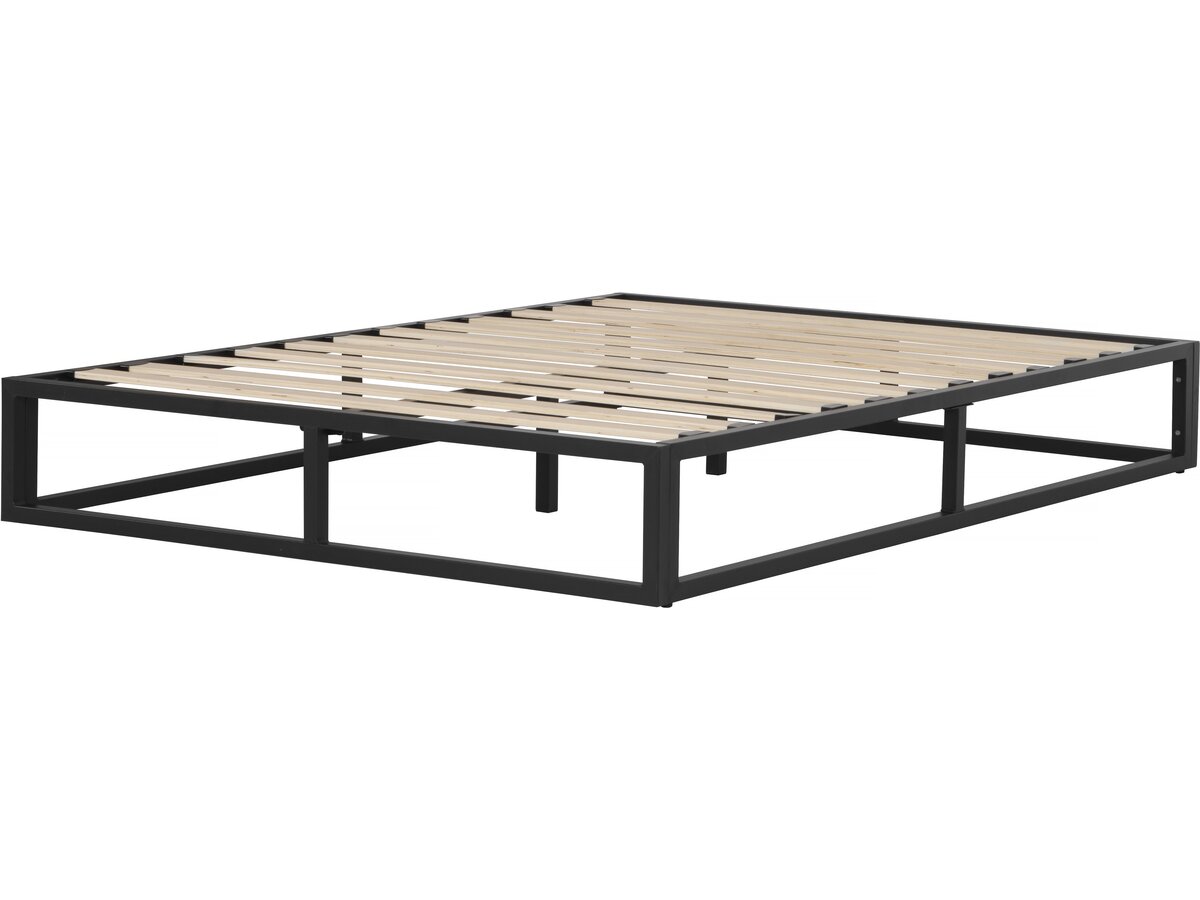 foto del prodotto struttura letto in metallo 160 x 200 cm nero