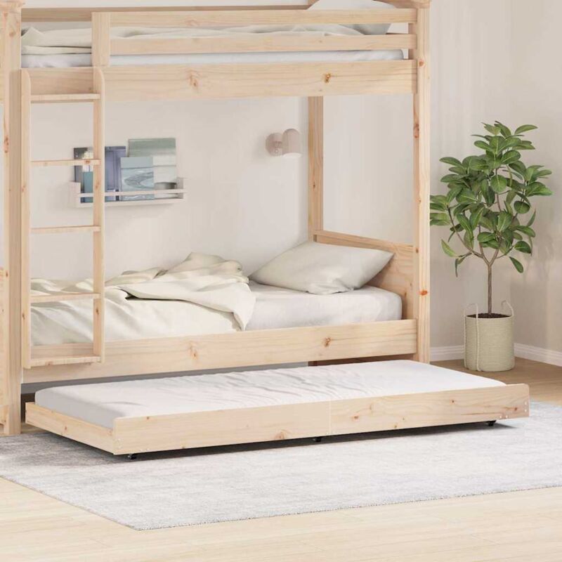 foto del prodotto struttura letto naturale legno massello di pino 90 x 200 cm vidaxl