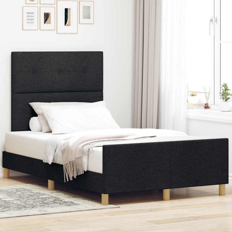 foto del prodotto struttura letto nera 120x200 cm tessuto vidaxl