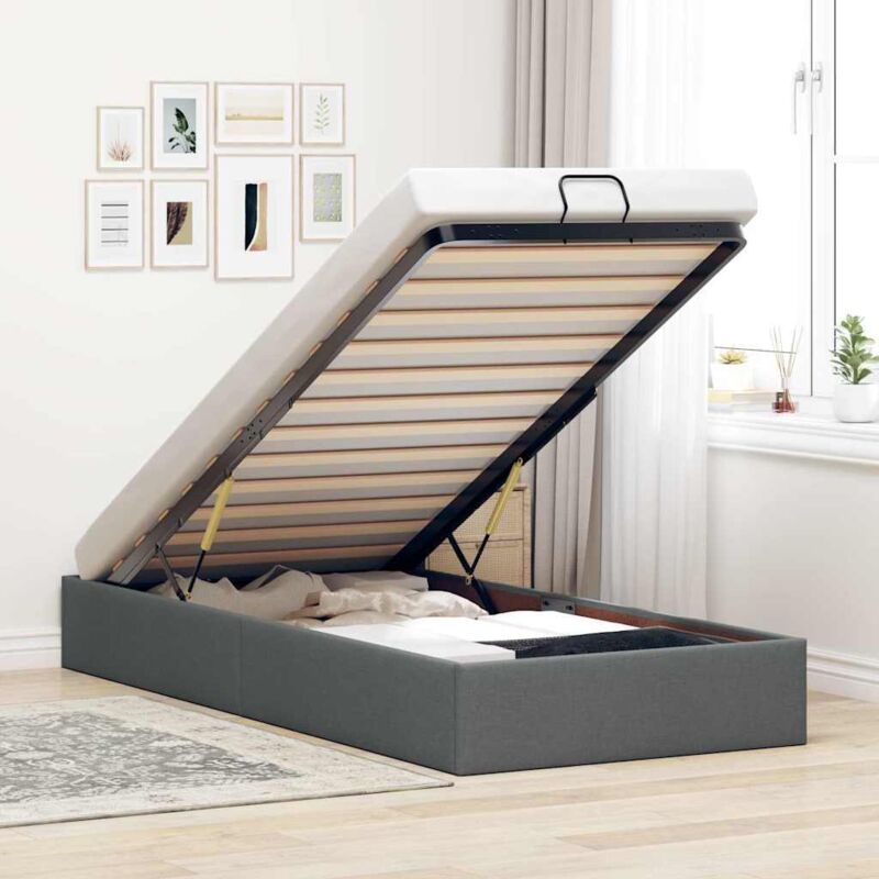foto del prodotto struttura letto pouf senza materasso 100x200 cm in tessuto vidaxl 902064