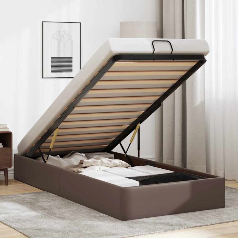 foto del prodotto struttura letto pouf senza materasso 100x200 cm similpelle vidaxl