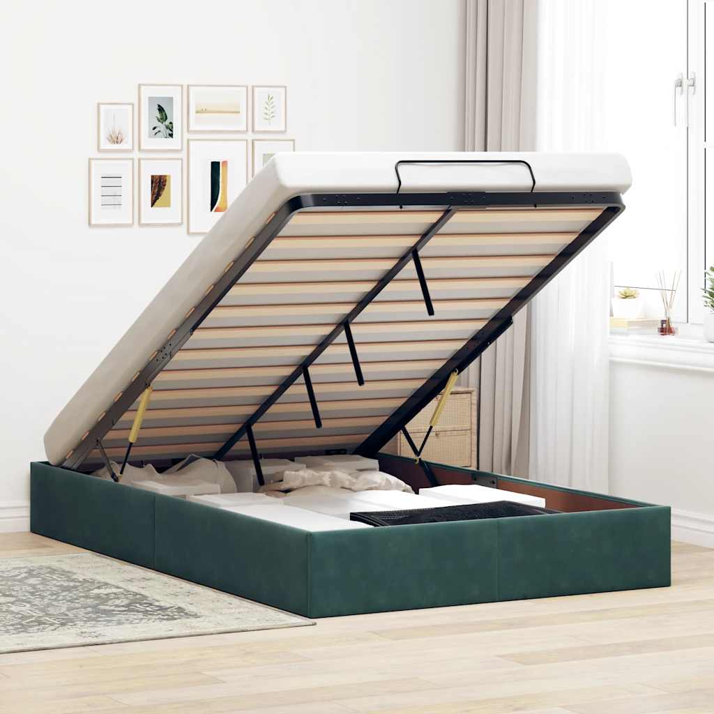 foto del prodotto struttura letto pouf senza materasso 120x190 cm velluto