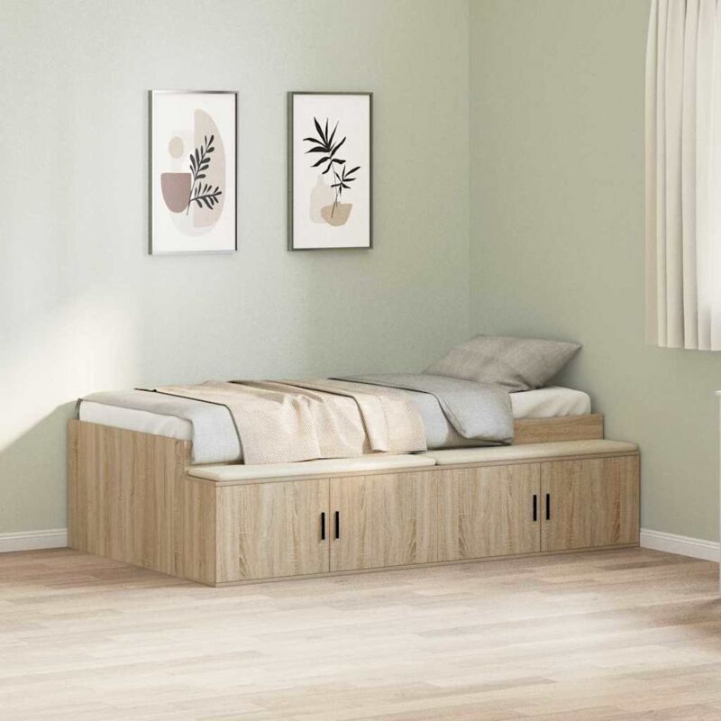 foto del prodotto struttura letto rovere sonoma 90x190 cm vidaxl