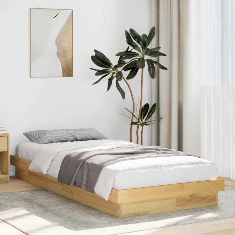foto del prodotto struttura letto senza materasso 100x200 cm in legno di rovere vidaxl