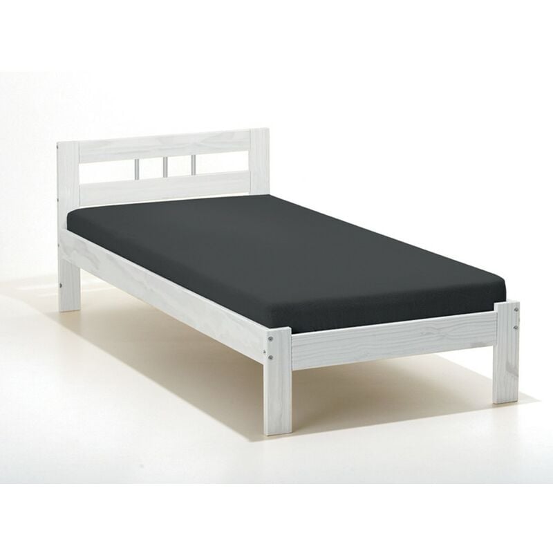 foto del prodotto struttura letto singolo bianco 90x200 legno una piazza cameretta bambini camera