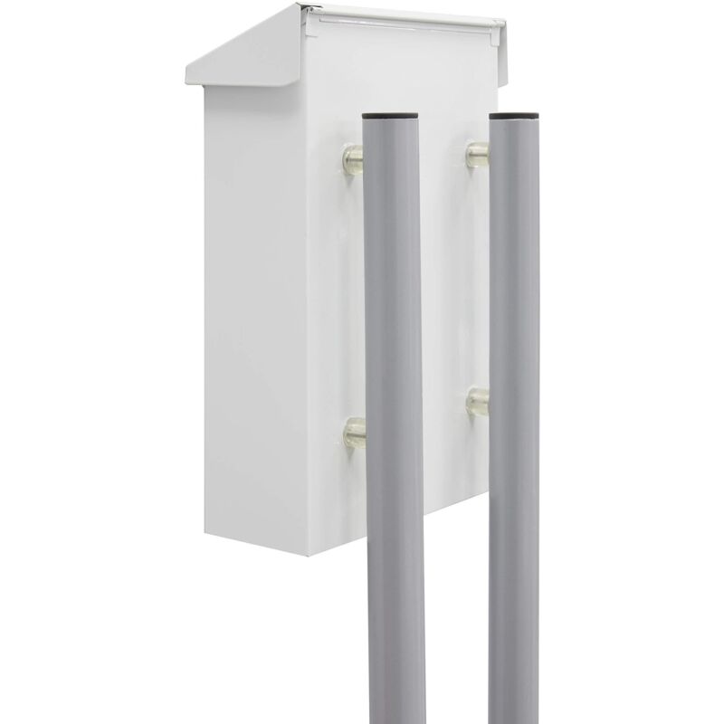 foto del prodotto stt02 supporto a terra per cassette postali supporto verticale da interrare, altezza 150 cm, argento - arregui