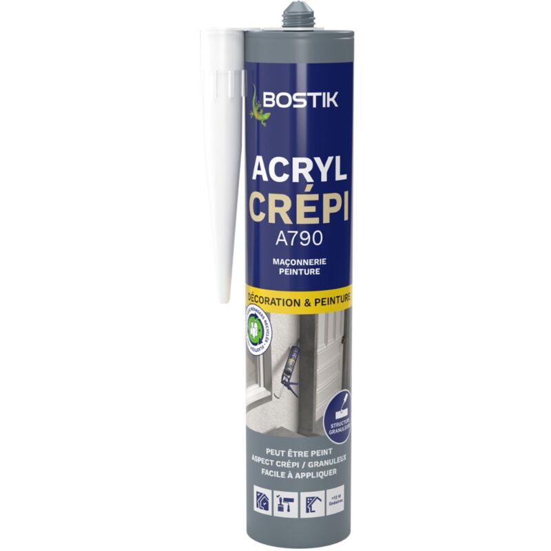 foto del prodotto stucco acrilico crepi - aspetto granulare per giunti fessurati - cartuccia 310 ml - 30612719 - bostik