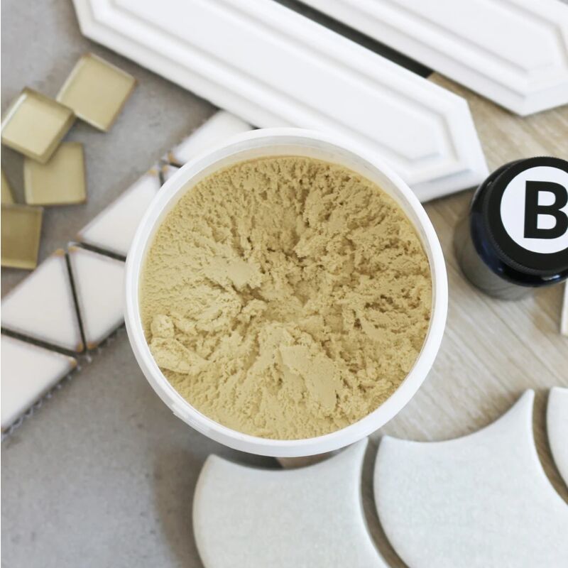foto del prodotto stucco epossidico bicomponente per riempimento fughe beige 1kg