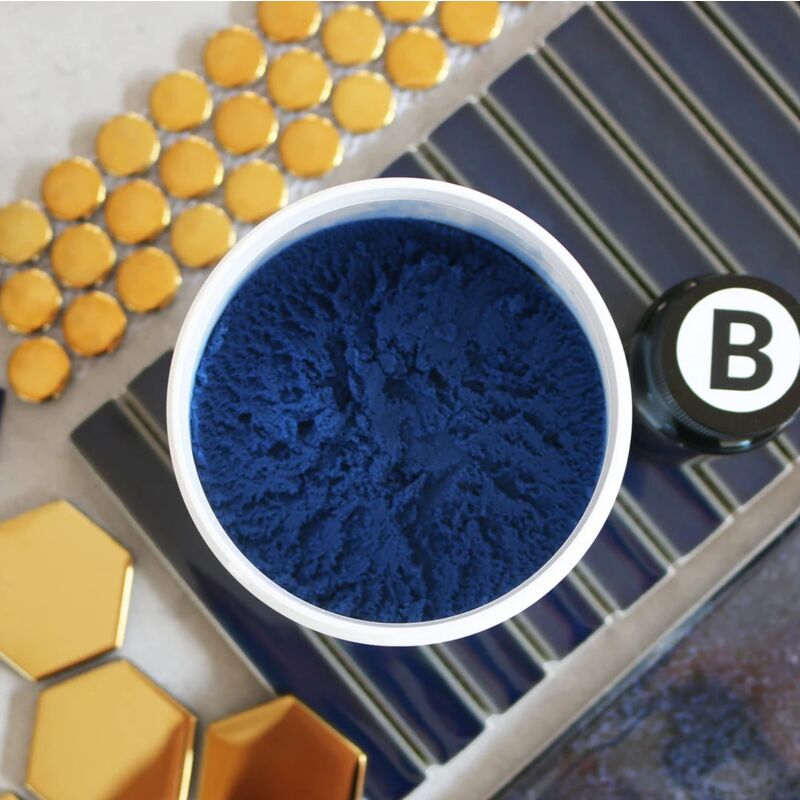 foto del prodotto stucco epossidico bicomponente per riempimento fughe blu cobalto 1kg