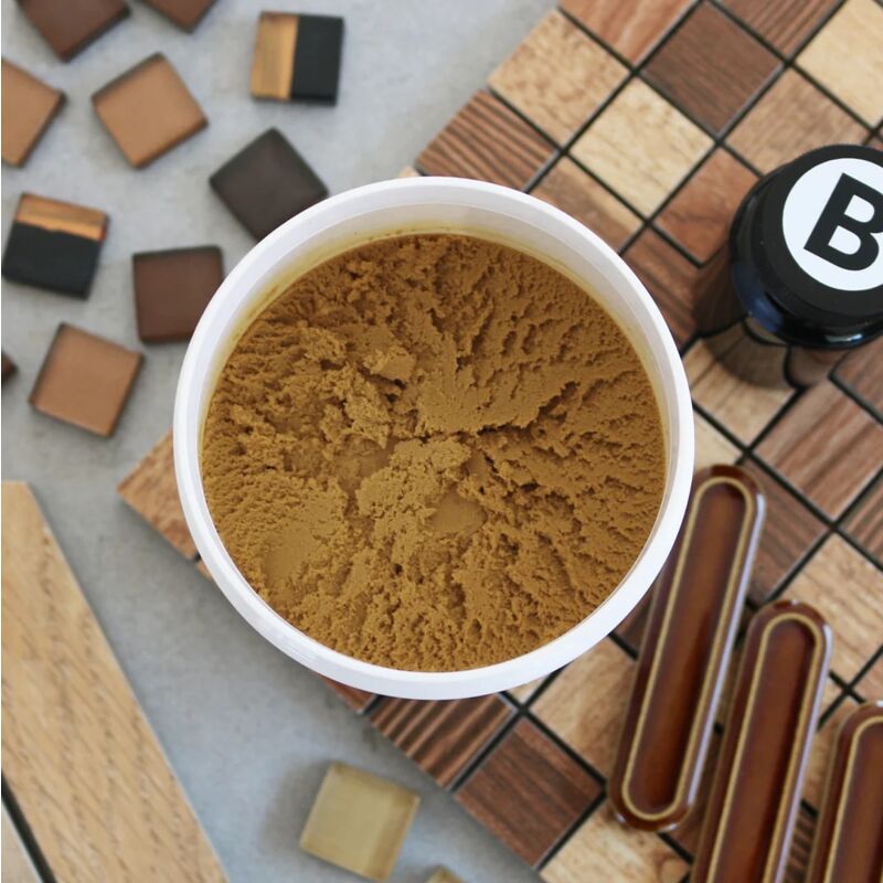 foto del prodotto stucco epossidico bicomponente per riempimento fughe marrone chiaro 3kg