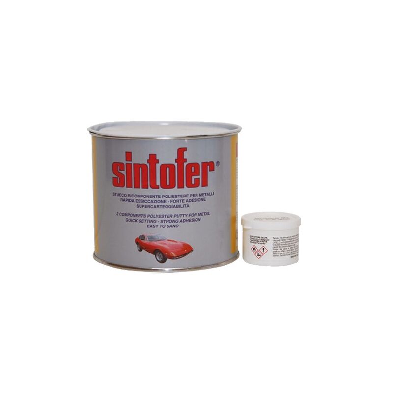 foto del prodotto stucco ferro sintolit ml.750 con induritore stucco per carrozzeria