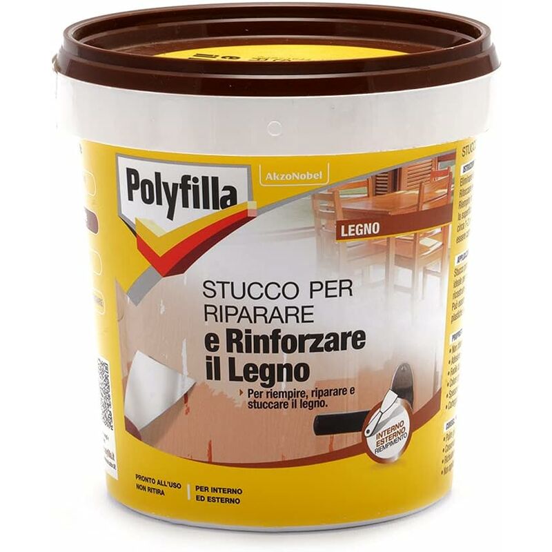 foto del prodotto stucco in pasta per riparare e rinforzare il legno 1 kg . polyfilla