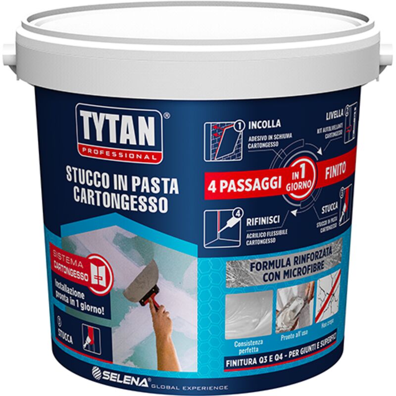 foto del prodotto stucco in pasta x cartongesso 1,8kg bianco tytan