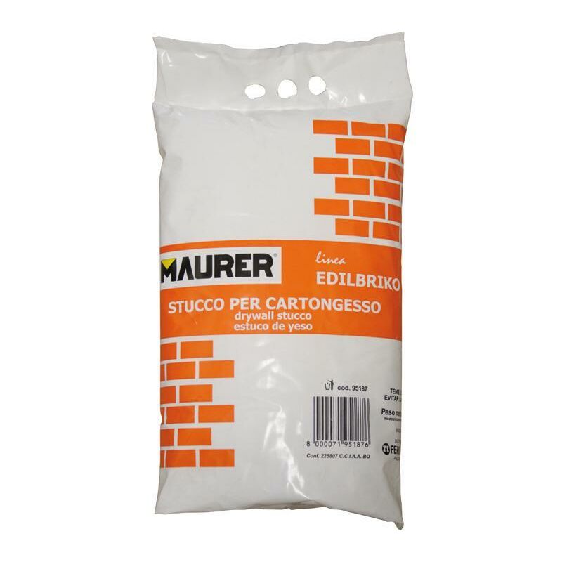 foto del prodotto stucco in polvere per cartongesso 5kg maurer