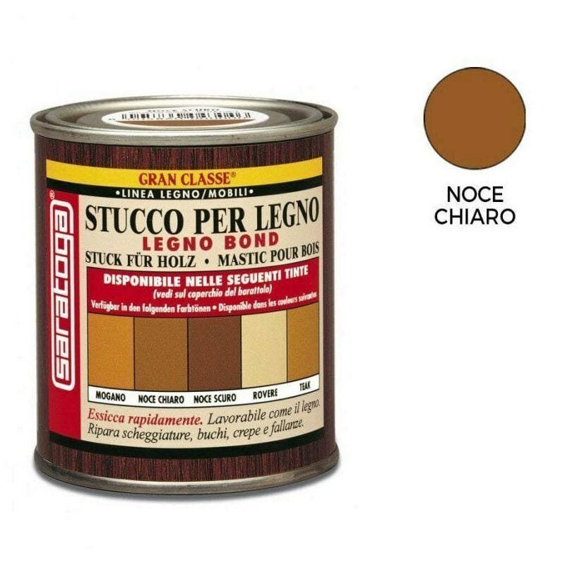 foto del prodotto stucco legno monocomponente rapido colore noce chiaro saratoga 250 ml