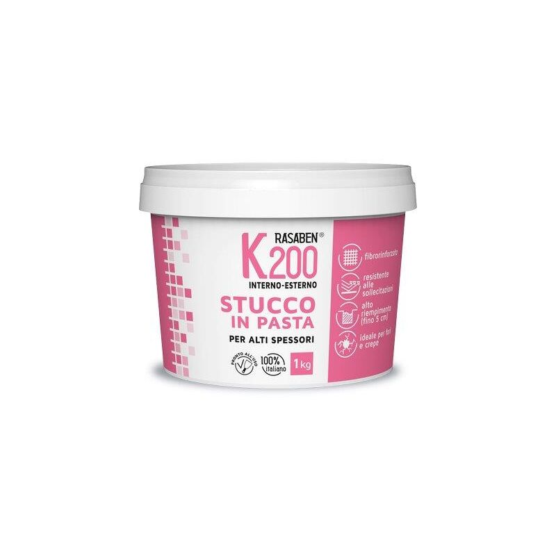 foto del prodotto stucco pasta interno esterno k2 00 k2 rasaben kg 1 alti spessori