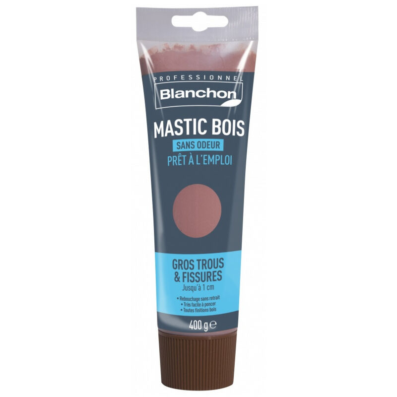foto del prodotto stucco per legno blanchon 400g tubo bianco cartella colori legno