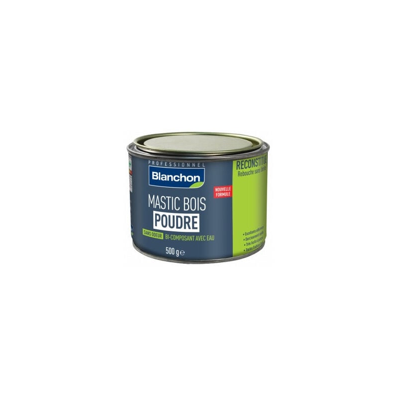 foto del prodotto stucco per legno in polvere 500g bi componente bianco inodore per legno blanchon