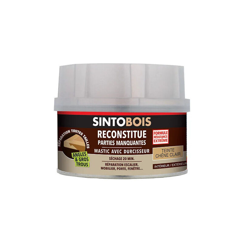 foto del prodotto stucco per legno sinto bois, confezione da 190 g, rovere chiaro.