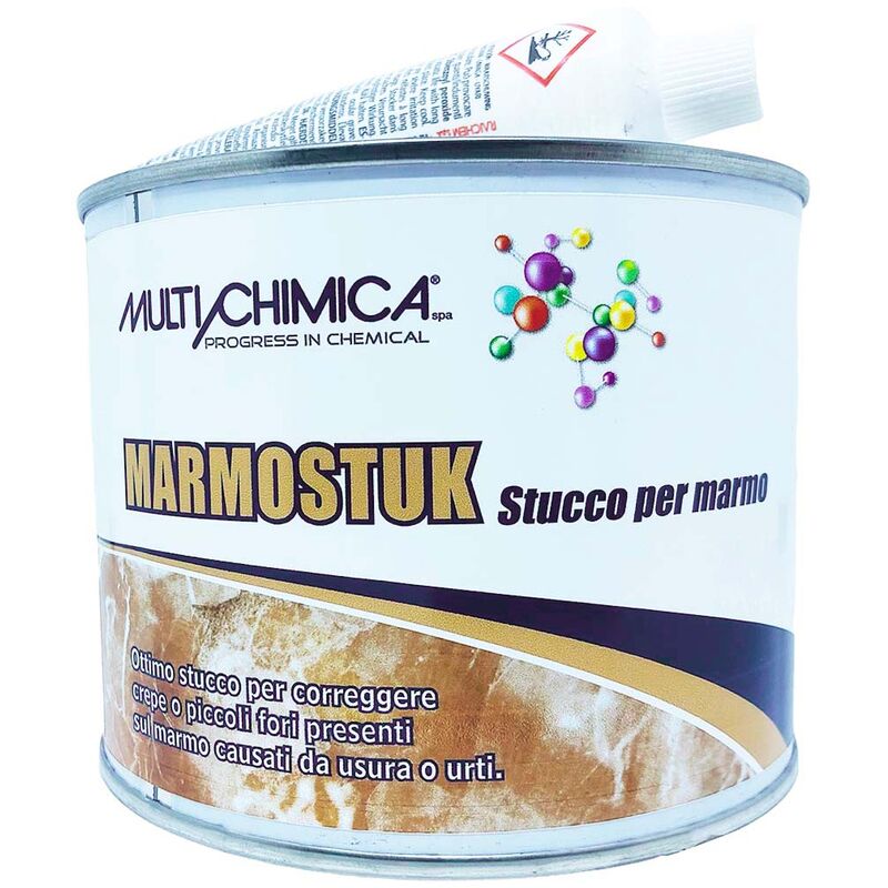 foto del prodotto stucco per marmo riparazione crepe e piccoli fori 500 ml multichimica marmostuk