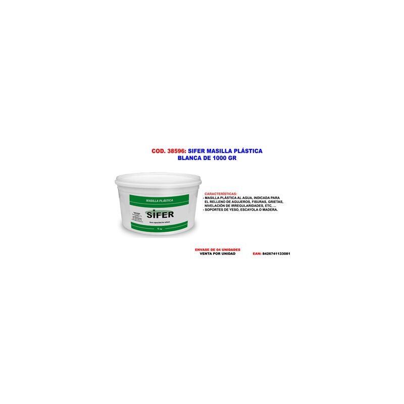 foto del prodotto stucco plastico universale per crepe bianco 1000 g sifer