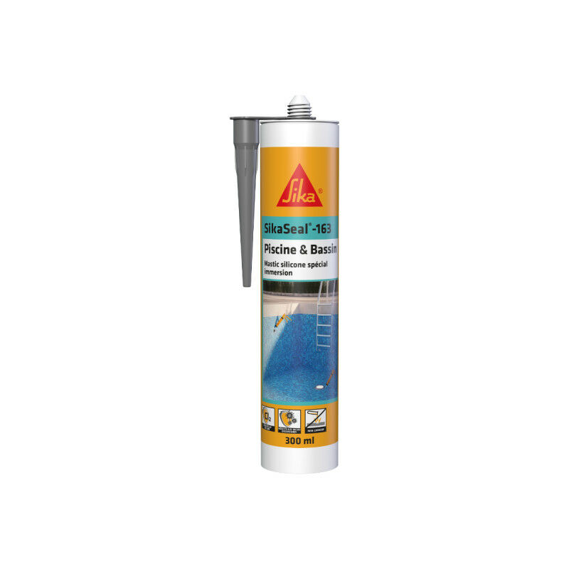 foto del prodotto stucco siliconico sika sika seal 163 piscine bassin grigio 300ml