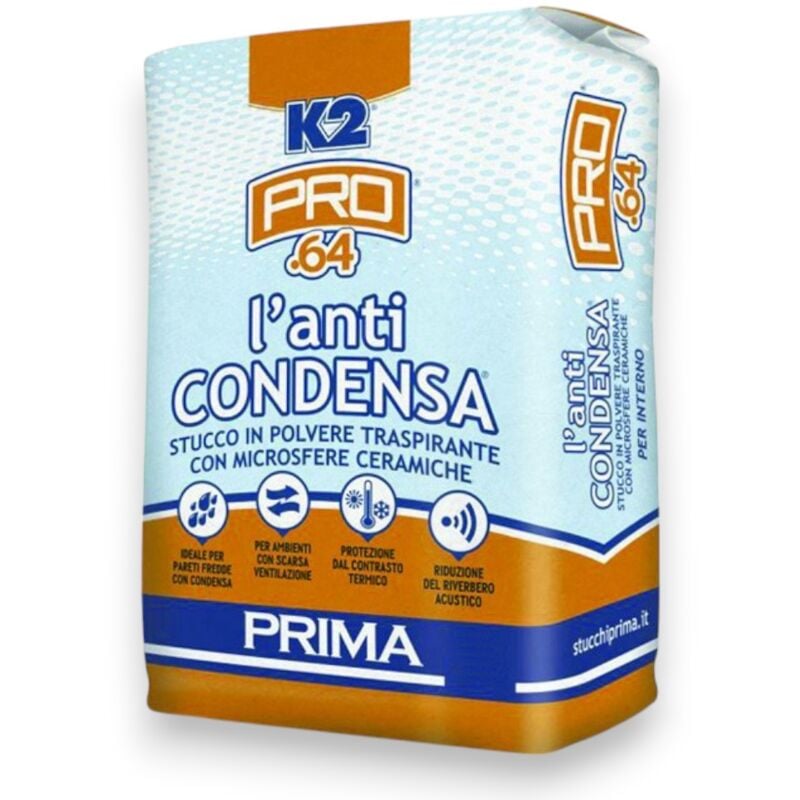 foto del prodotto stucco traspirante in polvere con microsfere ceramiche anticondensa per isolamento termico e acustico interno kg 4