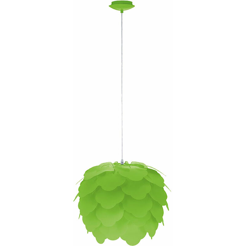 foto del prodotto studio lampada a sospensione verde inseribile fiore lampada a sospensione in acciaio tinker eglo filetta 92988