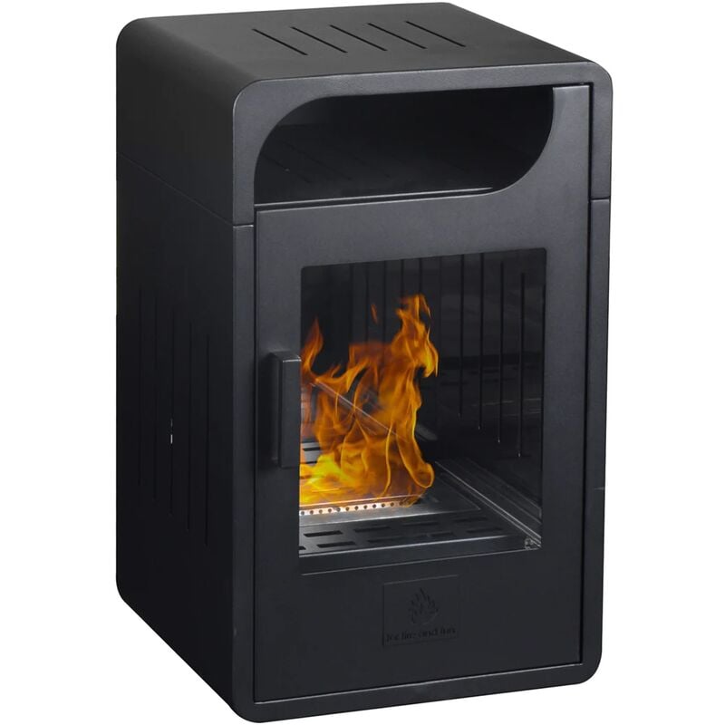 foto del prodotto stufa a bioetanolo fiammetta statica junior 2500w riscaldamento 25mq nero