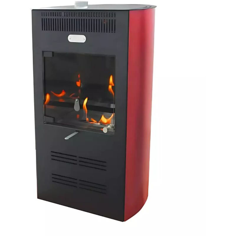 foto del prodotto stufa a bioetanolo ventilata tecno air system ruby elegance bordeaux 3 kw
