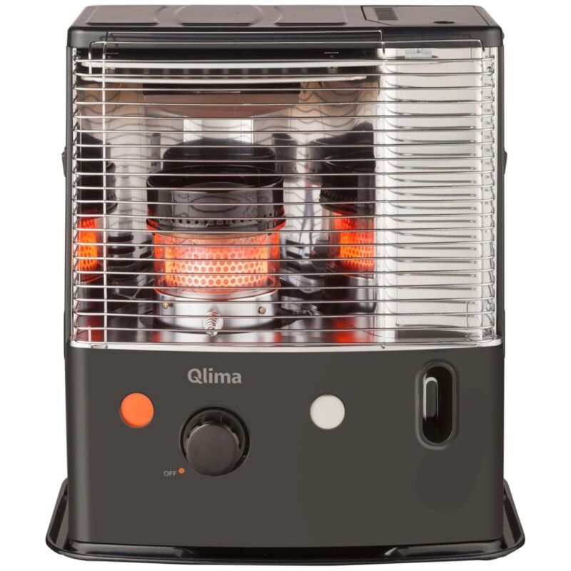 foto del prodotto stufa a combustibile liquido portatile qlima r 4224 s tc 2 nero 2,4 kw