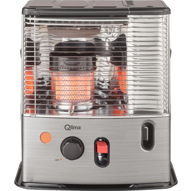 foto del prodotto stufa a combustibile liquido portatile qlima r 7127 nero 2,7 kw