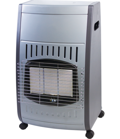 foto del prodotto stufa a gas gh 3042 r grigio, ambienti fino a 135 m3, potenza kw 4,2, 3 regolazioni, regolatore gas incluso