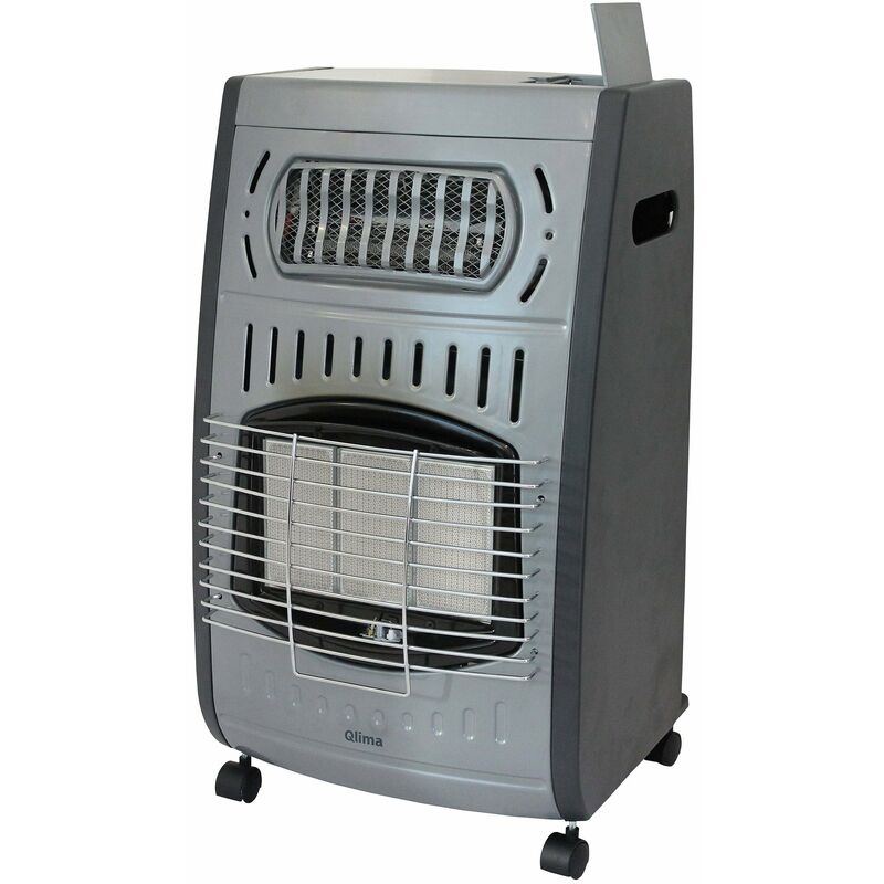 foto del prodotto stufa a gas gpl da interno ad infrarossi ventilata 4.2 kw 2.0 kw qlima gh3062rf grigia