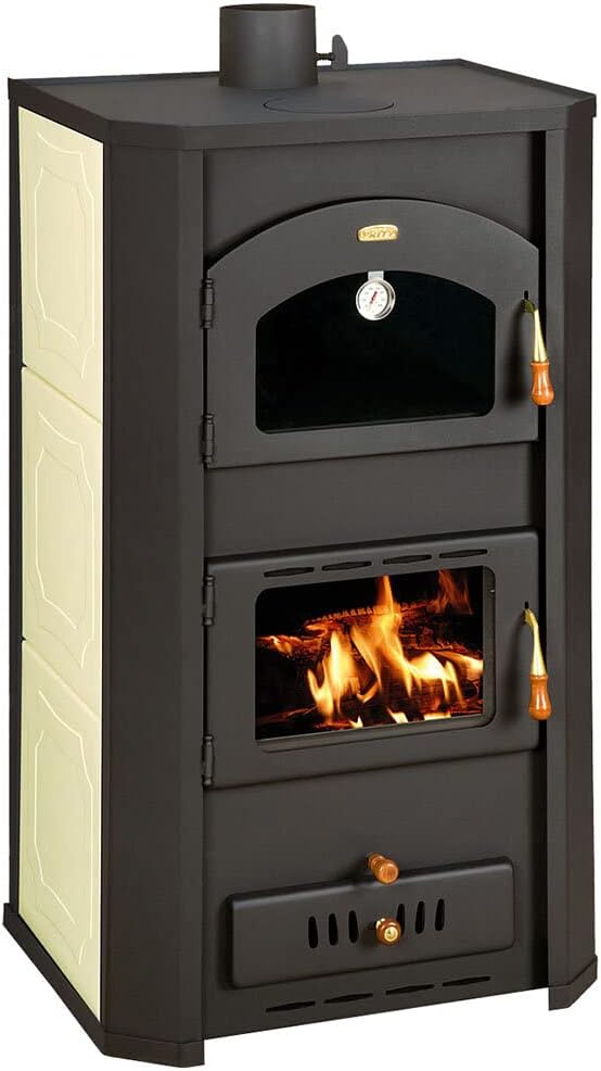 foto del prodotto stufa a legna con forno e caldaia integrale prity fgw 20. per cucinare e riscaldare. potenza termica 20 6 kw