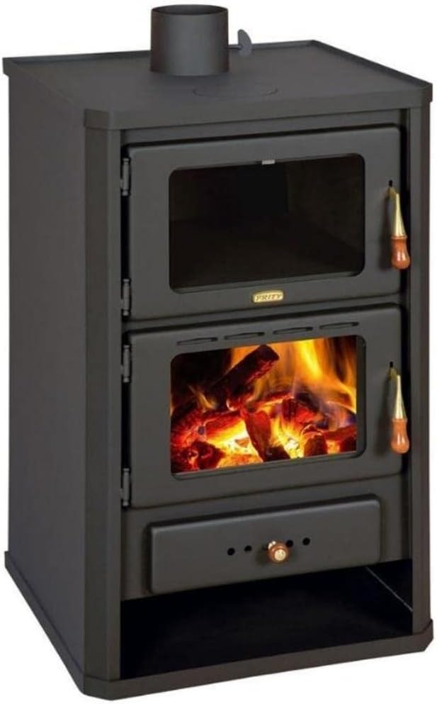 foto del prodotto stufa a legna con forno prity fg. per cucinare e riscaldare. 14kw di potenza di riscaldamento