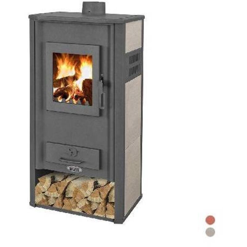 foto del prodotto stufa a legna ginevra hydro 20 22 kw misura beige
