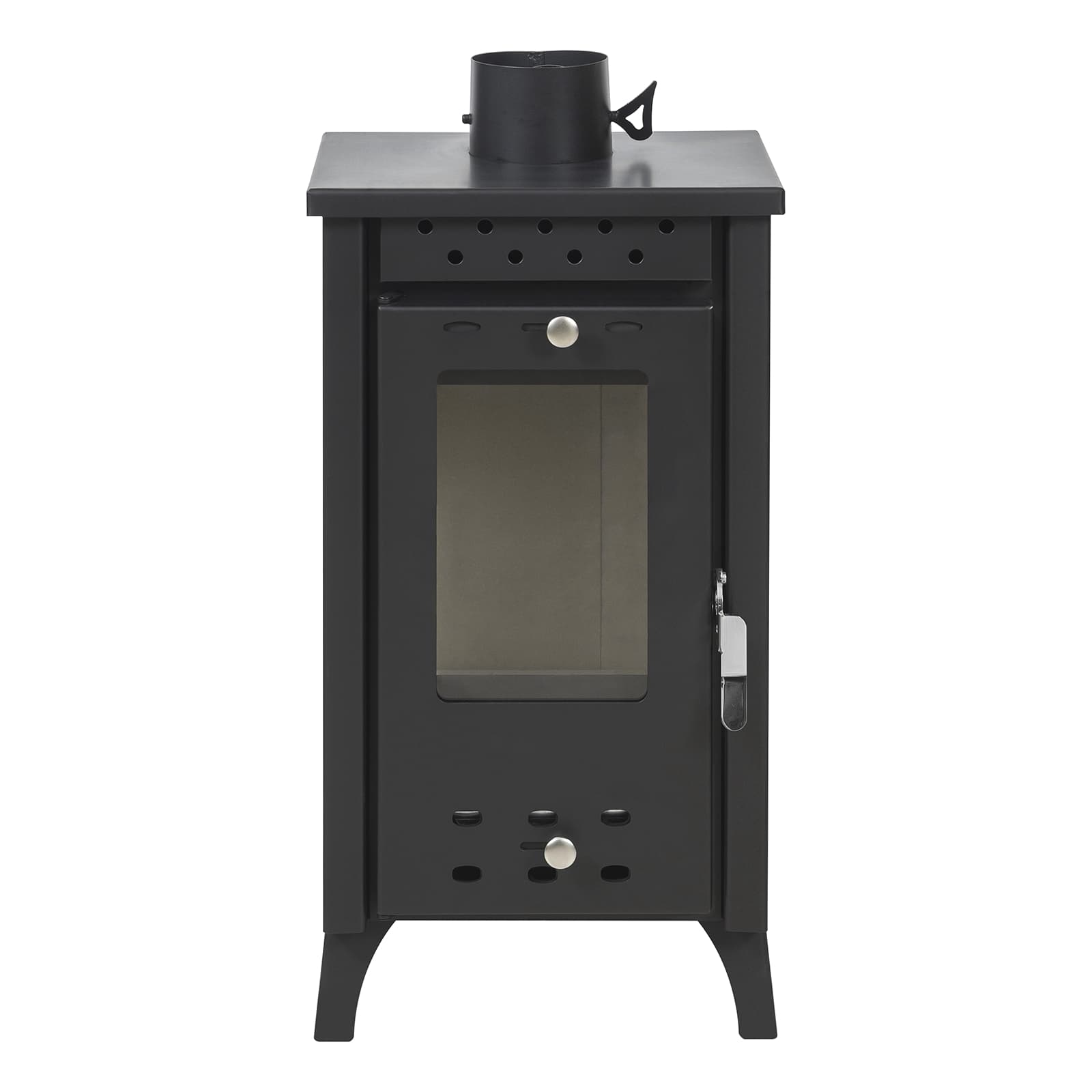 foto del prodotto stufa a legna matilde nera potenza 7,7 kw l33xp38,5xh74