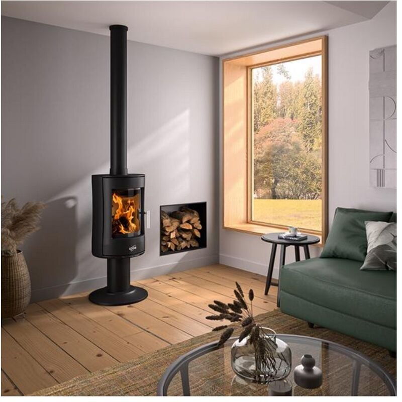 foto del prodotto stufa a legna nera da 8,5kw 388145anth godin