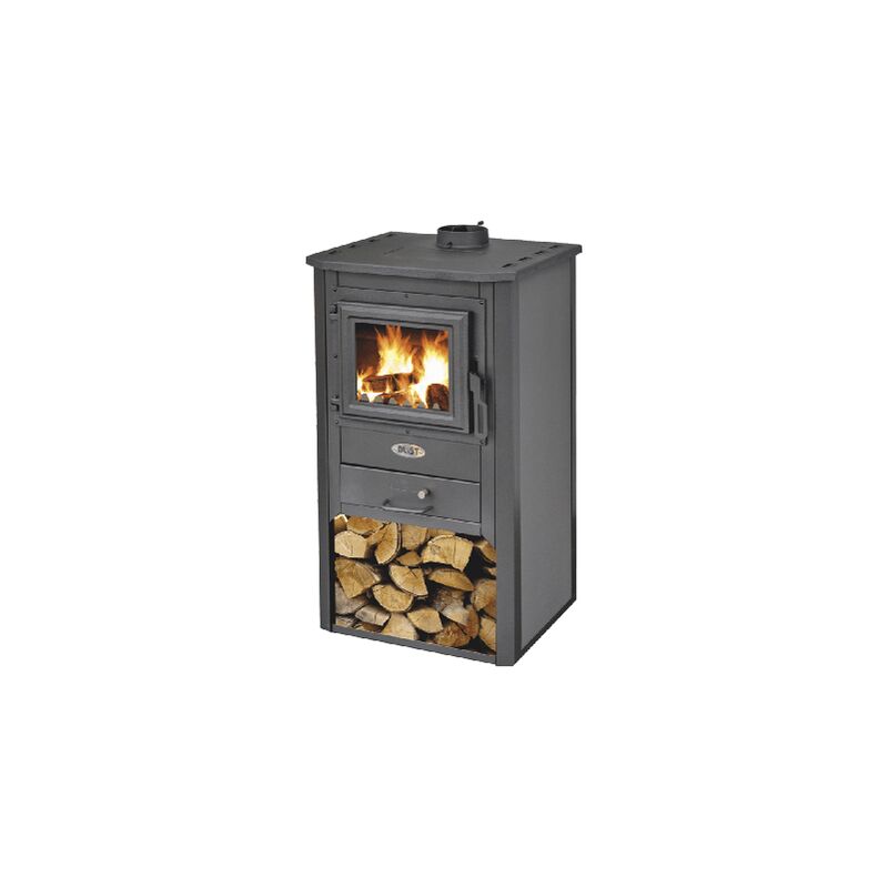 foto del prodotto stufa a legna silvia 7 8 kw nera