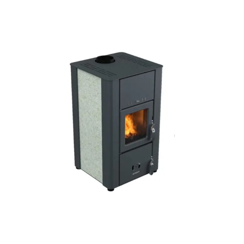 foto del prodotto stufa a legna ventilata lincar sofia potenza 7,4kw colore nero