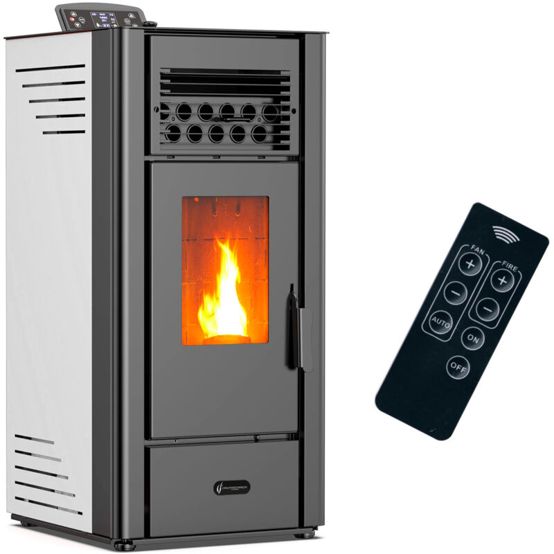 foto del prodotto stufa a pellet ad aria anita da 10 kw sannover bianco