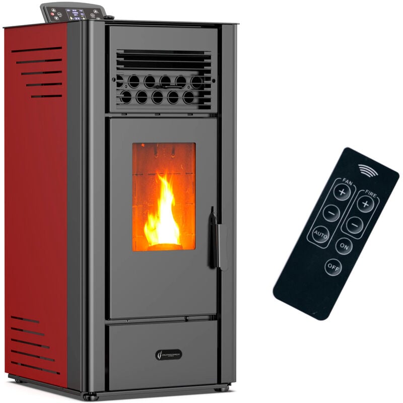 foto del prodotto stufa a pellet ad aria anita da 10 kw sannover bordeaux