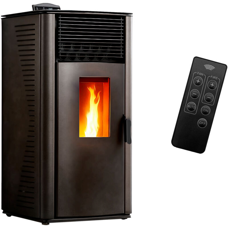 foto del prodotto stufa a pellet ad aria anita da 12 kw sannover nera