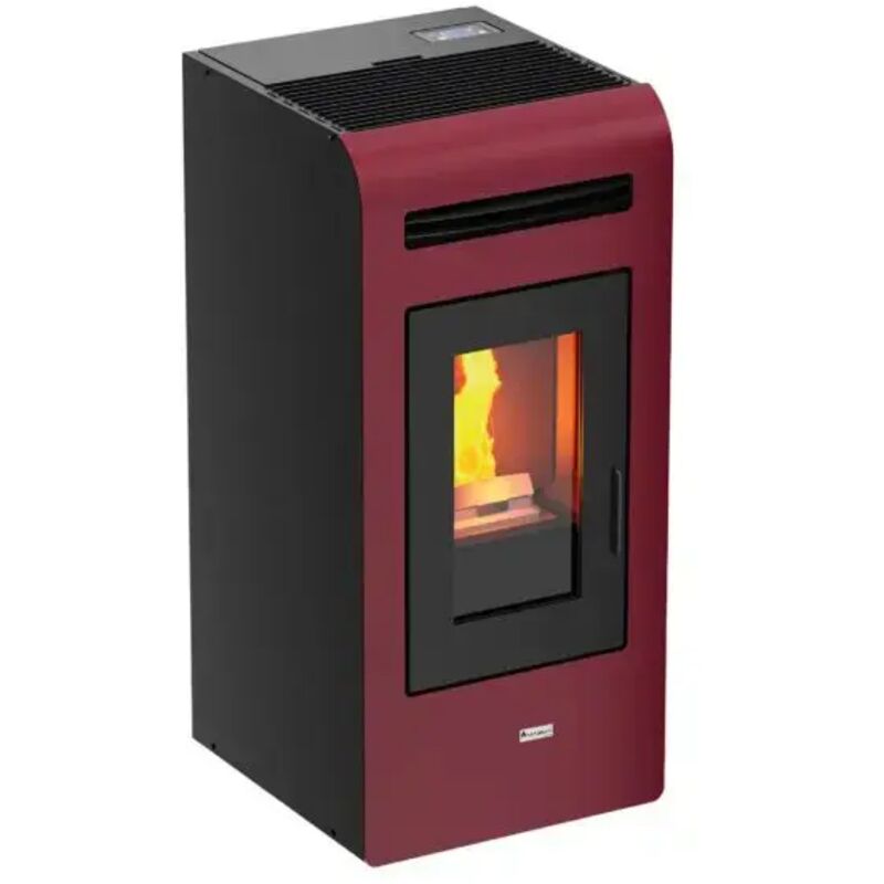 foto del prodotto stufa a pellet ad aria canalizzata doppia modello mayon 13 kw bordeaux canalizzata - a+ magma
